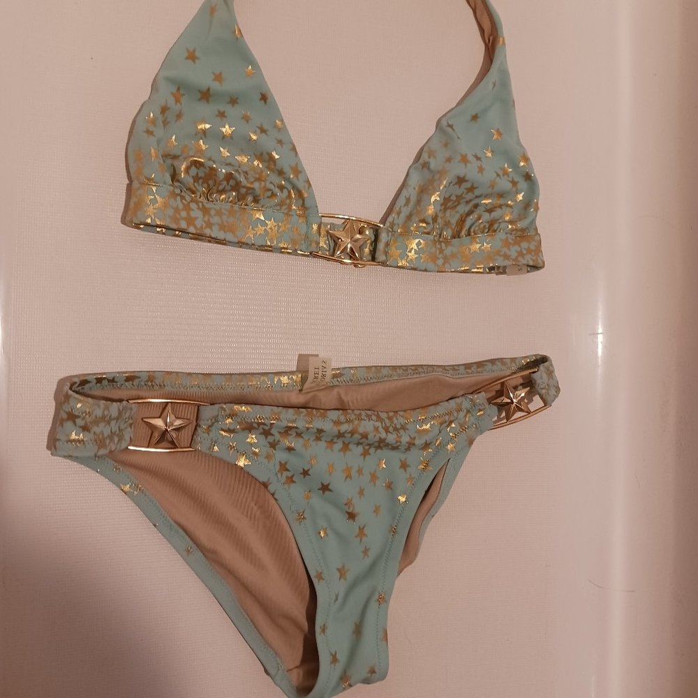 Victorias Secret Teal and Gold Bikini size XS